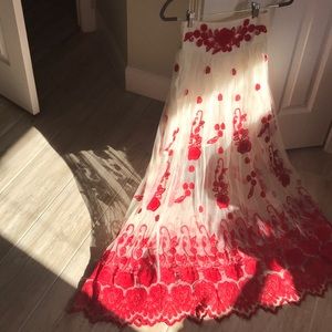 Lace Free People Maxi skirt